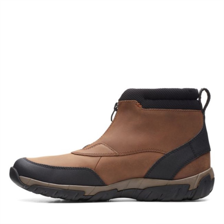Cuero Marrón Oscuro Clarks Grove Zip Ii Cuero Marrón Oscuro