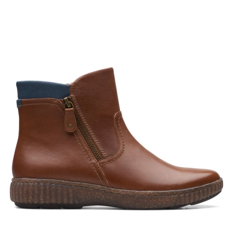 Cuero Marrón Oscuro Clarks Magnolia Haley Cuero Marrón Oscuro