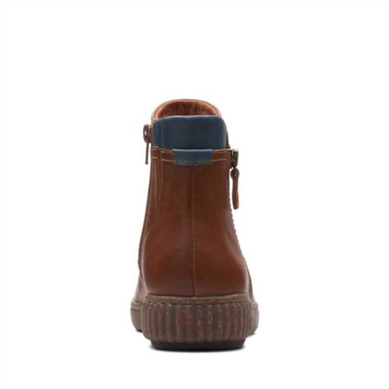 Cuero Marrón Oscuro Clarks Magnolia Haley Cuero Marrón Oscuro