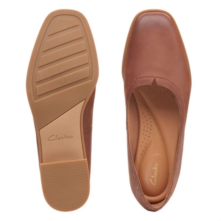 Cuero Marrón Oscuro Clarks Pure Walk Cuero Marrón Oscuro
