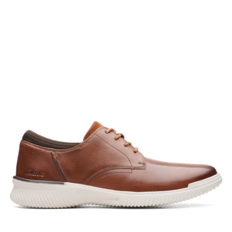 Cuero Marrón Oscuro Donaway Cuero Marrón Oscuro Liso Clarks