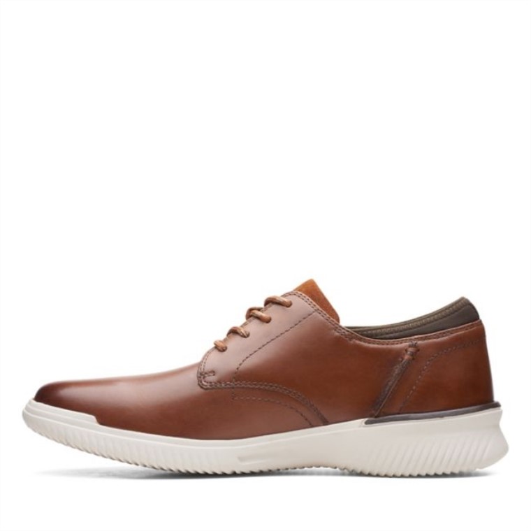 Cuero Marrón Oscuro Donaway Cuero Marrón Oscuro Liso Clarks
