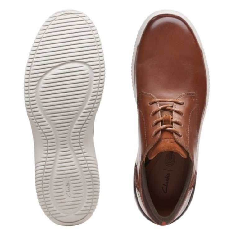 Cuero Marrón Oscuro Donaway Cuero Marrón Oscuro Liso Clarks