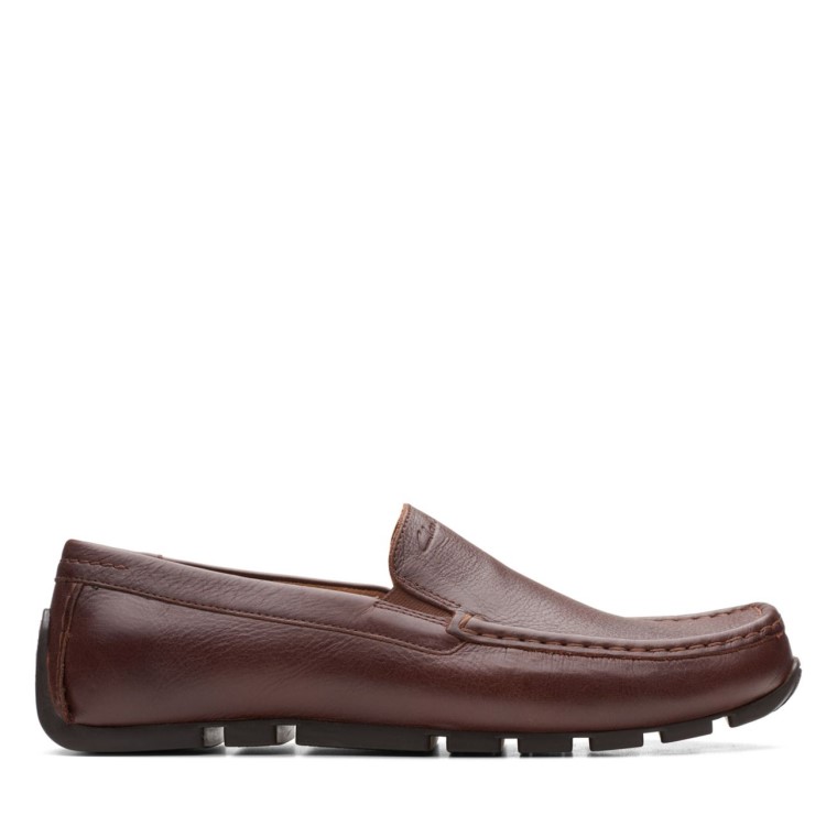 Cuero Marrón Oscuro Oswick Cuero Marrón Oscuro Liso Clarks
