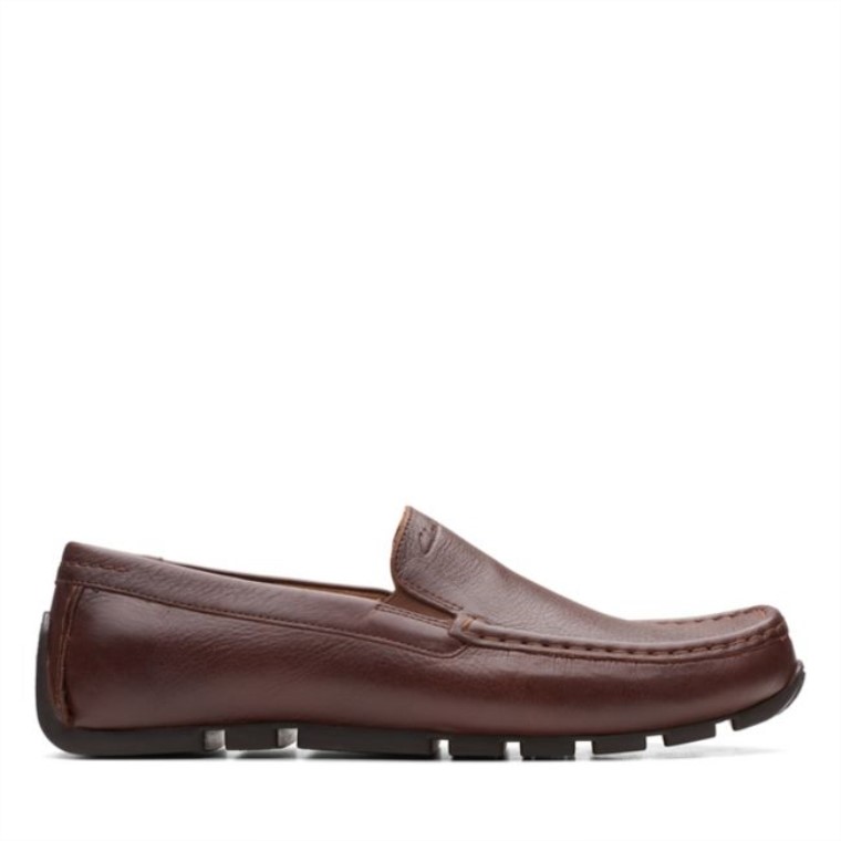 Cuero Marrón Oscuro Oswick Cuero Marrón Oscuro Liso Clarks