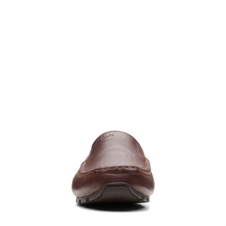 Cuero Marrón Oscuro Oswick Cuero Marrón Oscuro Liso Clarks