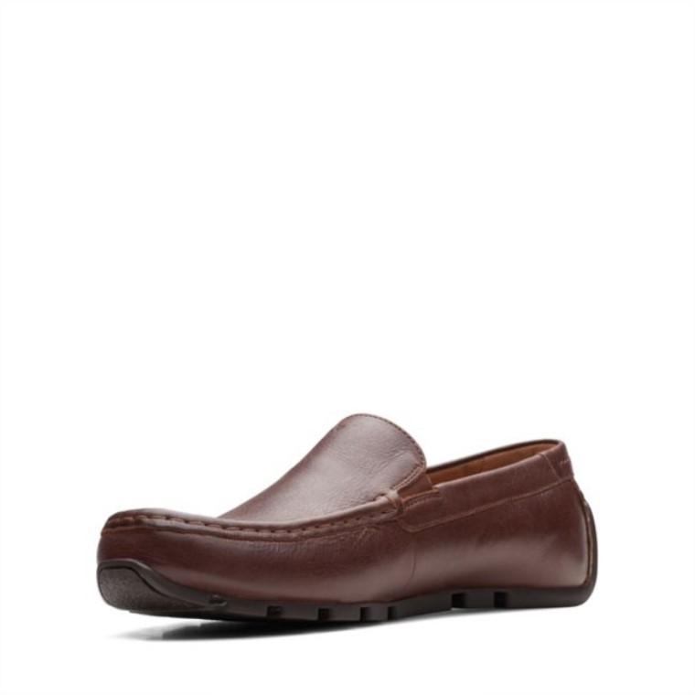 Cuero Marrón Oscuro Oswick Cuero Marrón Oscuro Liso Clarks