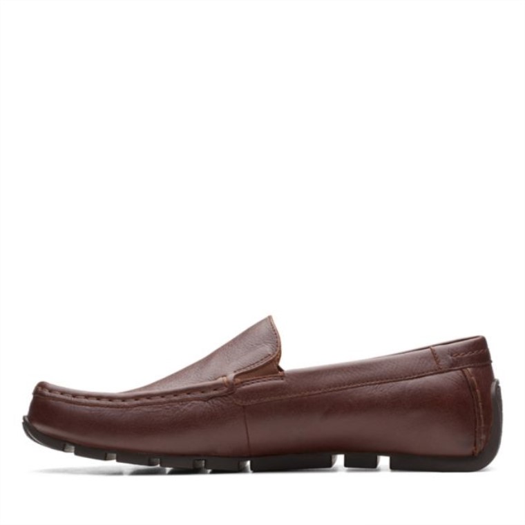 Cuero Marrón Oscuro Oswick Cuero Marrón Oscuro Liso Clarks