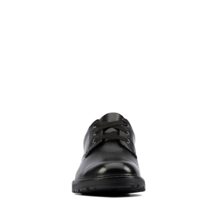 Dempster Encaje Juvenil Cuero Negro Clarks Cuero Negro