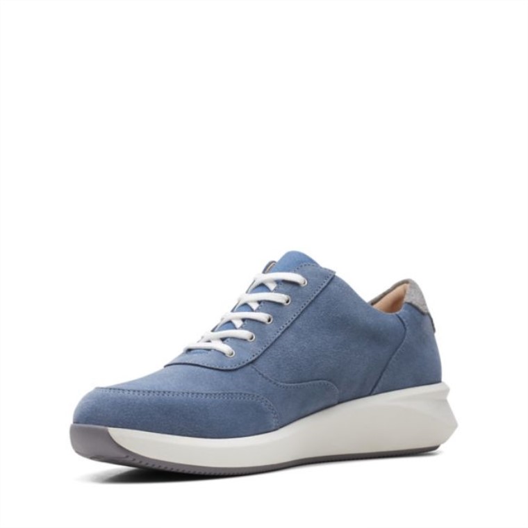 Ante Azul Vaquero Clarks Un Rio Zip Ante Azul Vaquero