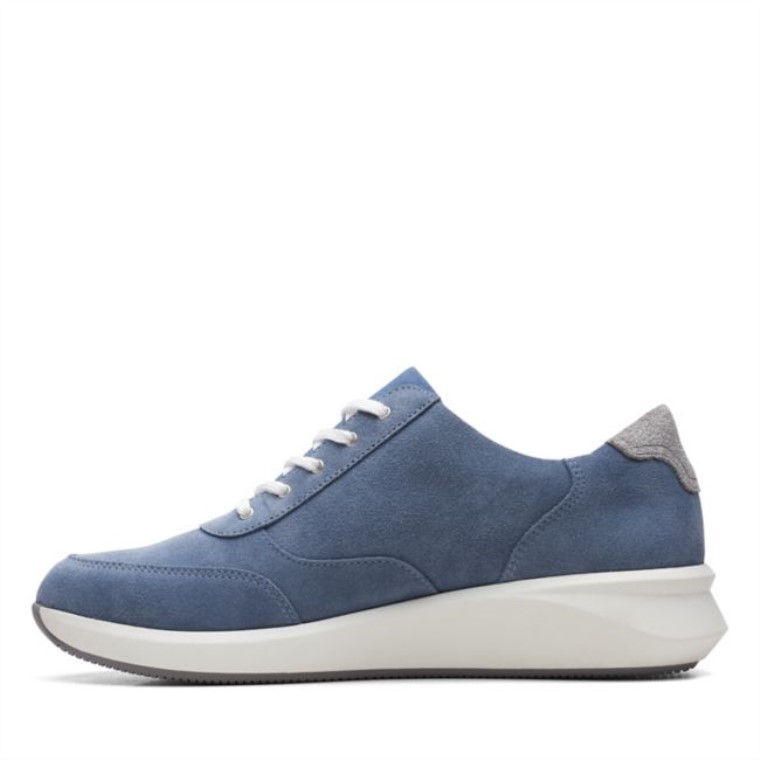 Ante Azul Vaquero Clarks Un Rio Zip Ante Azul Vaquero