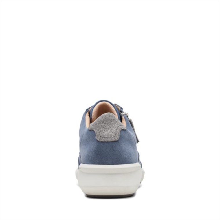 Ante Azul Vaquero Clarks Un Rio Zip Ante Azul Vaquero