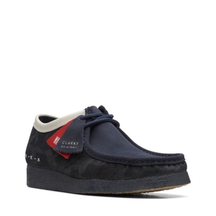 Mezclilla Sintética Azul Wallabee Mezclilla Sintética Azul Clarks