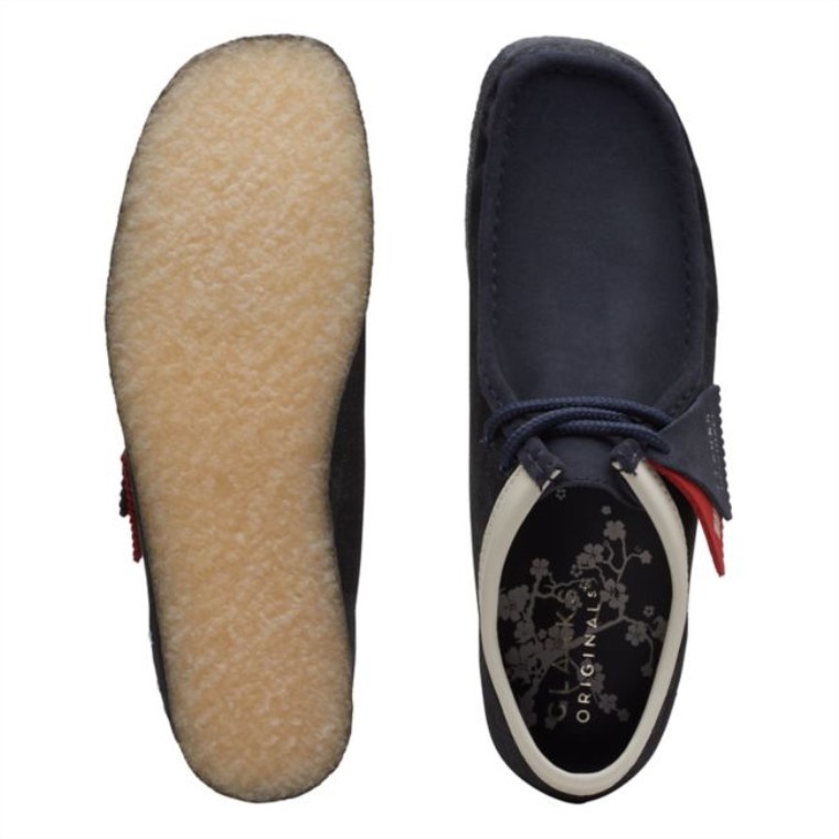 Mezclilla Sintética Azul Wallabee Mezclilla Sintética Azul Clarks