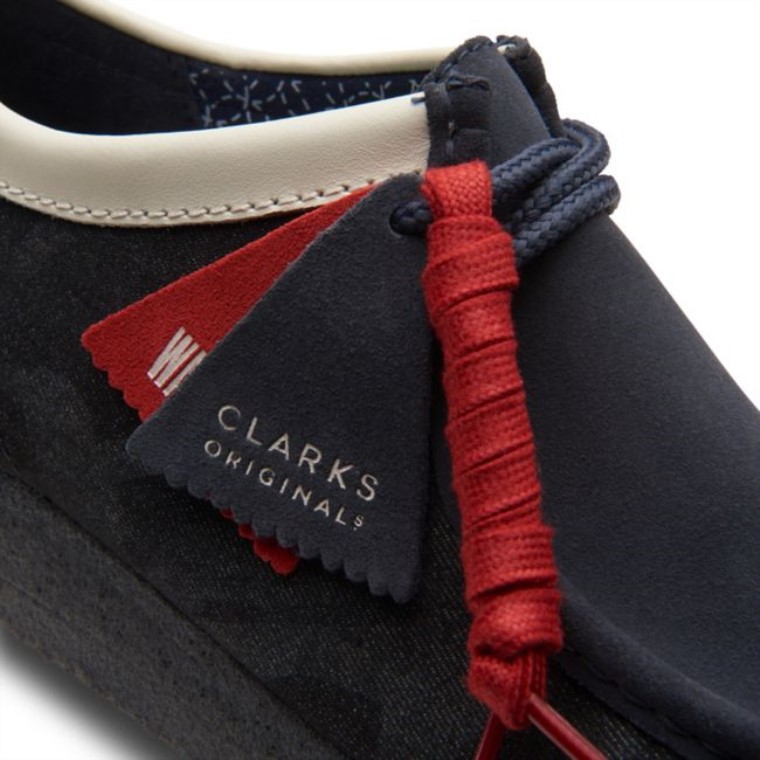 Mezclilla Sintética Azul Wallabee Mezclilla Sintética Azul Clarks