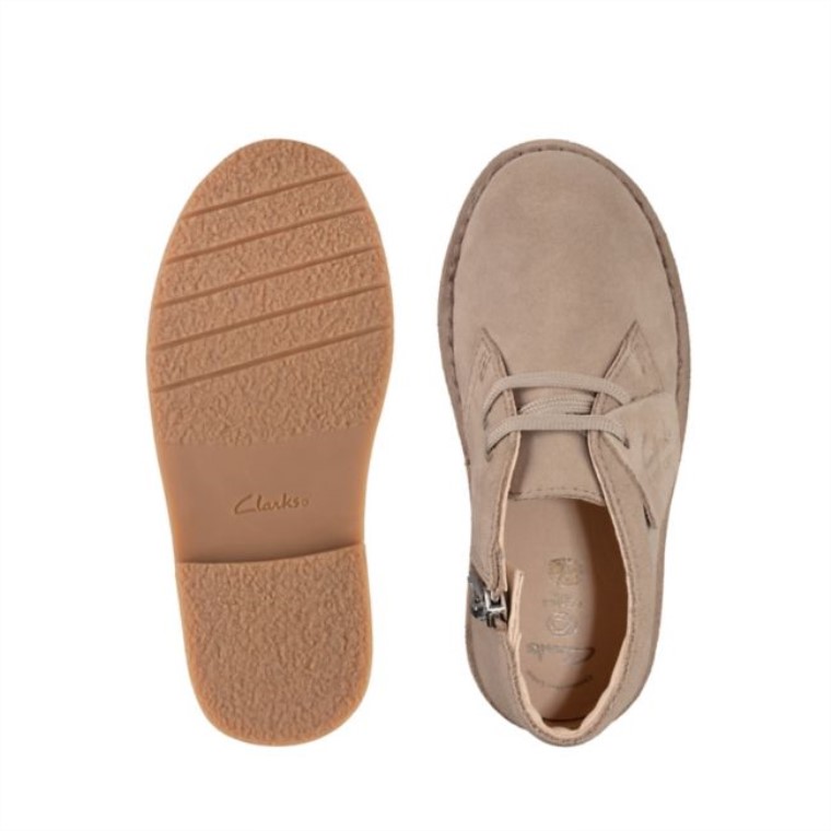 Bota Del Desierto 2 Niño Arena Gamuza Arena Gamuza Clarks