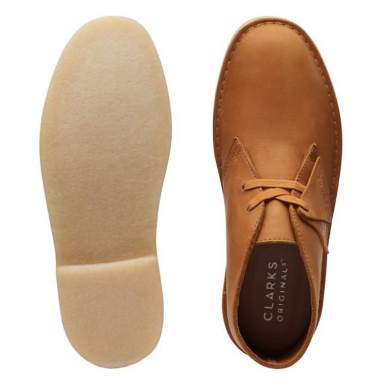 Bota Desierto Piel Color Canela Clarks Piel Color Canela