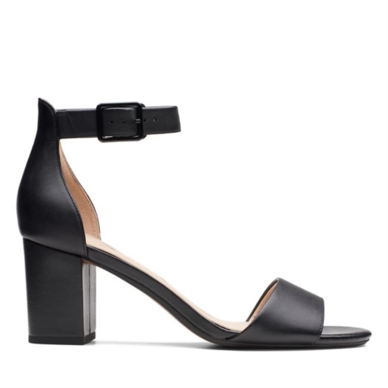 Deva Mae Cuero Negro Clarks Cuero Negro