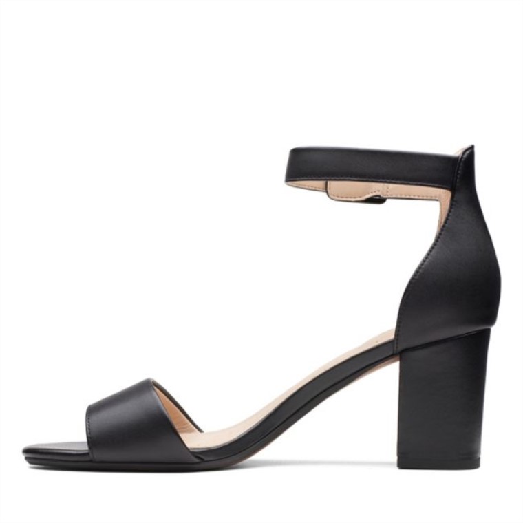 Deva Mae Cuero Negro Clarks Cuero Negro