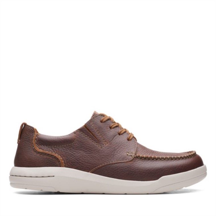 Driftway Bajo Cuero Marrón Oscuro Clarks Cuero Marrón Oscuro