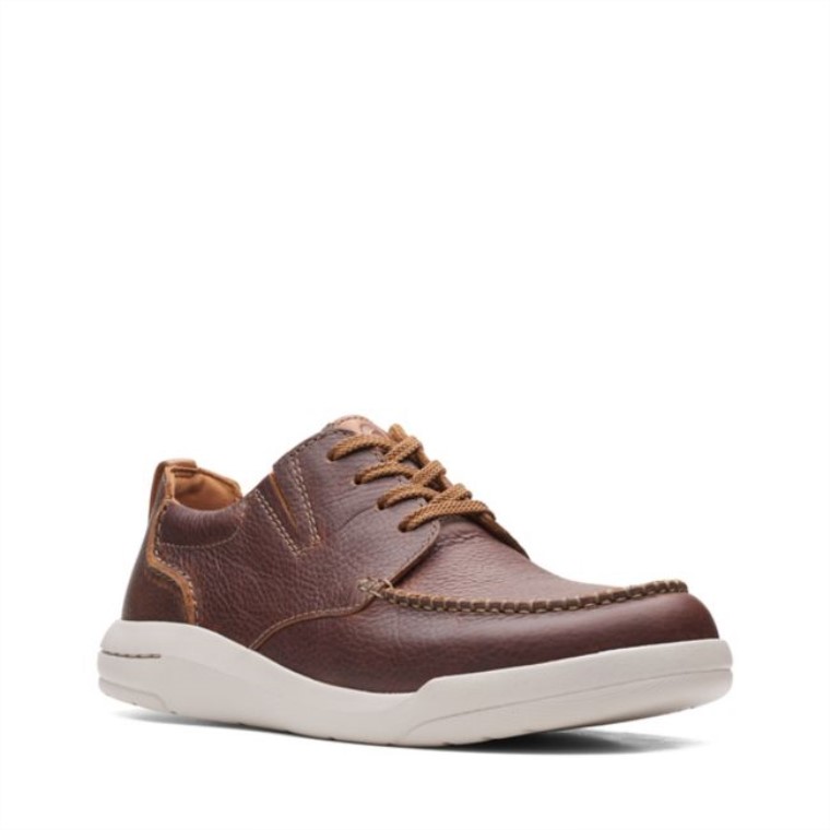 Driftway Bajo Cuero Marrón Oscuro Clarks Cuero Marrón Oscuro