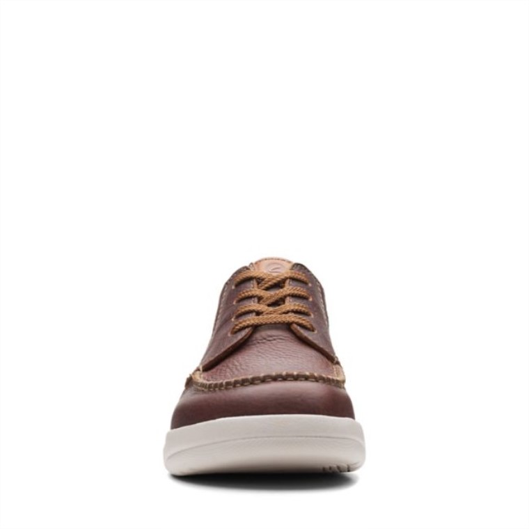Driftway Bajo Cuero Marrón Oscuro Clarks Cuero Marrón Oscuro