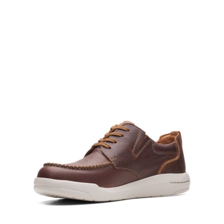 Driftway Bajo Cuero Marrón Oscuro Clarks Cuero Marrón Oscuro
