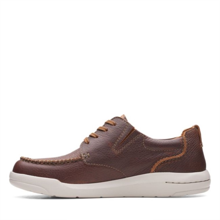 Driftway Bajo Cuero Marrón Oscuro Clarks Cuero Marrón Oscuro