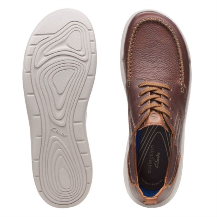 Driftway Bajo Cuero Marrón Oscuro Clarks Cuero Marrón Oscuro