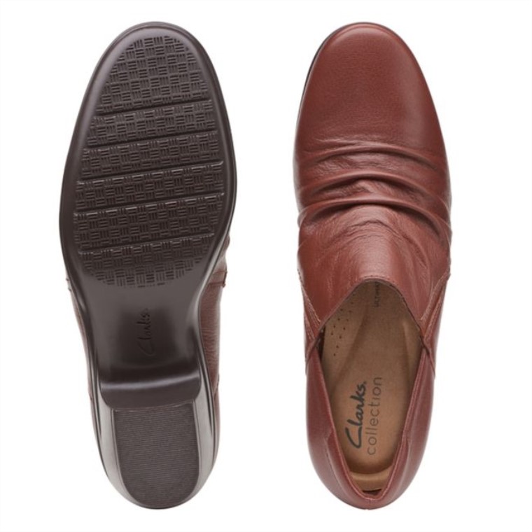 Emily Cove Cuero Marrón Oscuro Clarks Cuero Marrón Oscuro