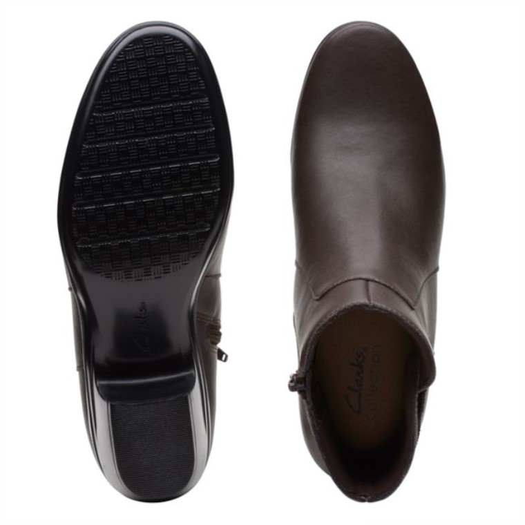 Emily Holly Cuero Marrón Oscuro Cuero Marrón Oscuro Clarks
