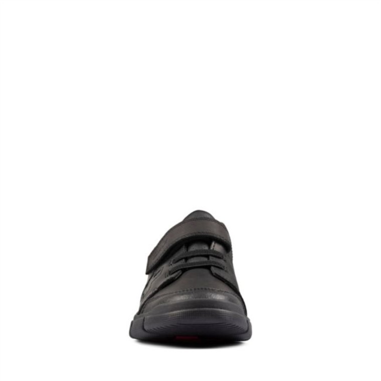 Codificar Flash Niño Cuero Negro Clarks Cuero Negro