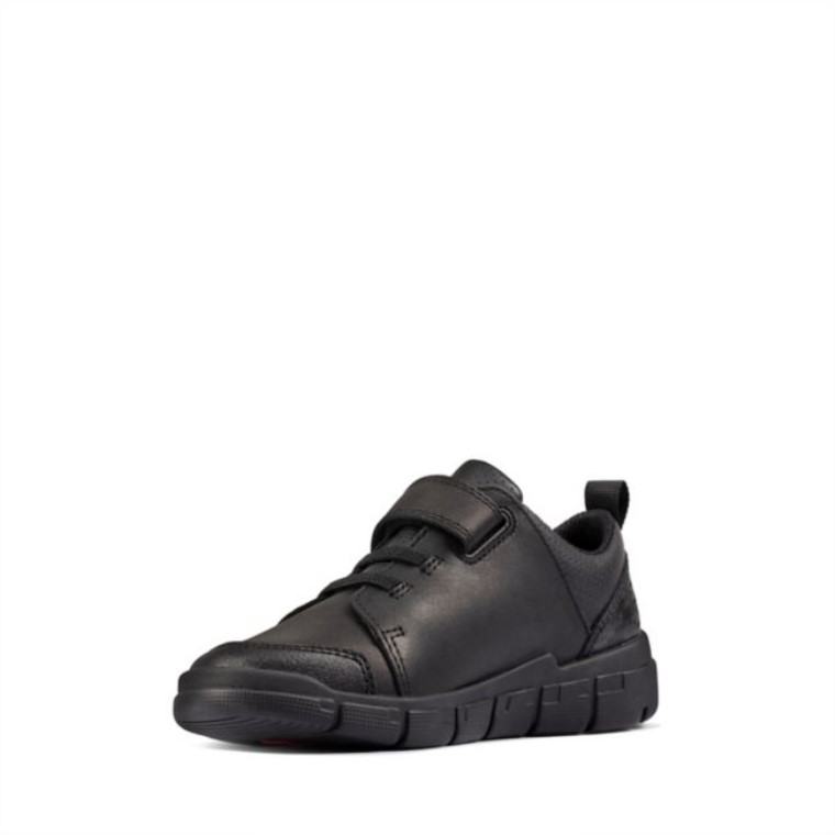 Codificar Flash Niño Cuero Negro Clarks Cuero Negro