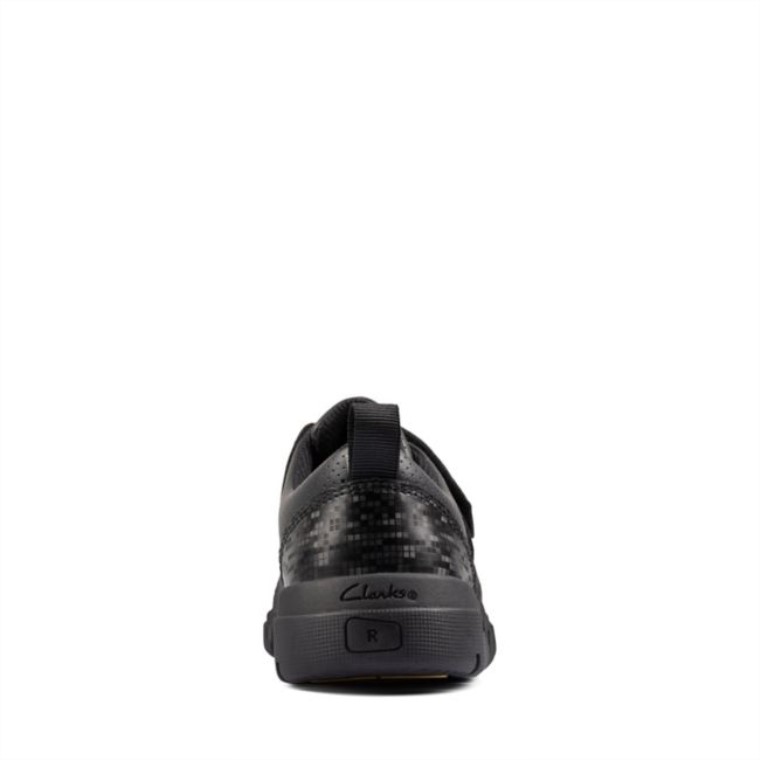 Codificar Flash Niño Cuero Negro Clarks Cuero Negro