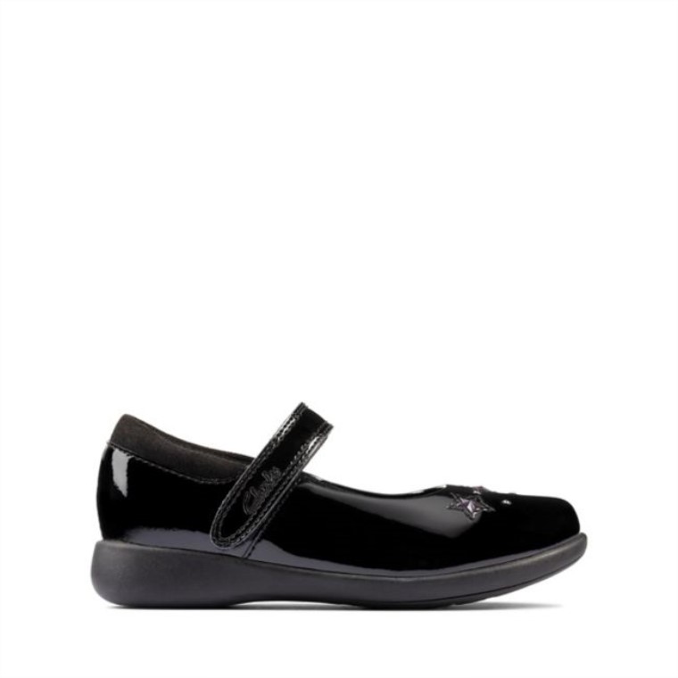 Grabar Brillante Niño Pequeño Charol Negro Charol Negro Clarks