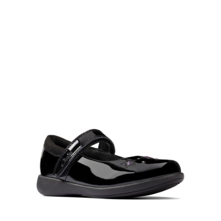 Grabar Brillante Niño Pequeño Charol Negro Charol Negro Clarks