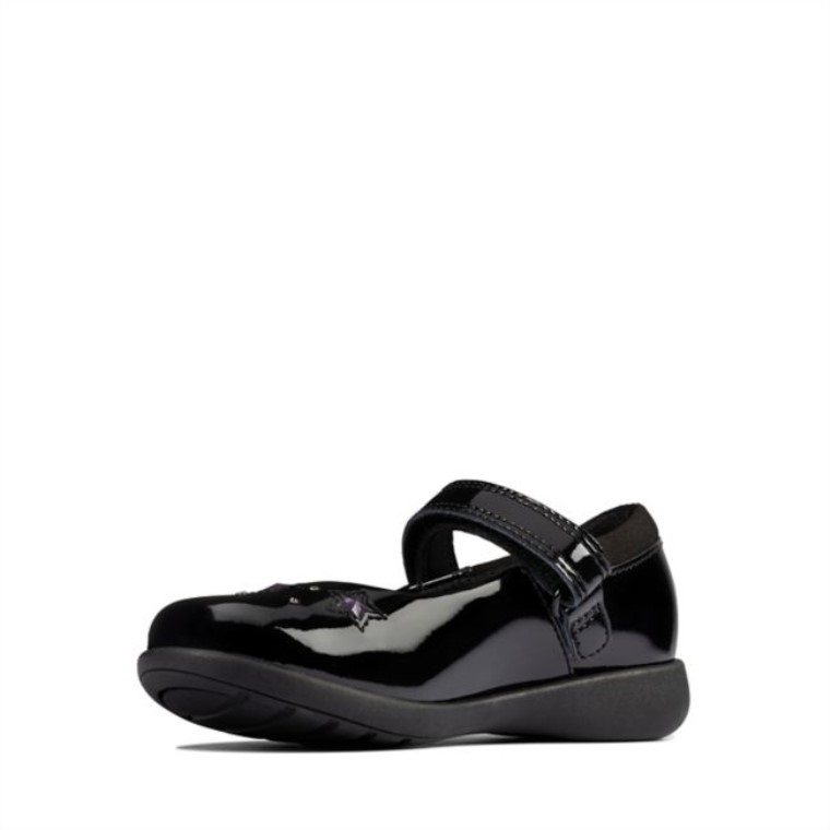 Grabar Brillante Niño Pequeño Charol Negro Charol Negro Clarks