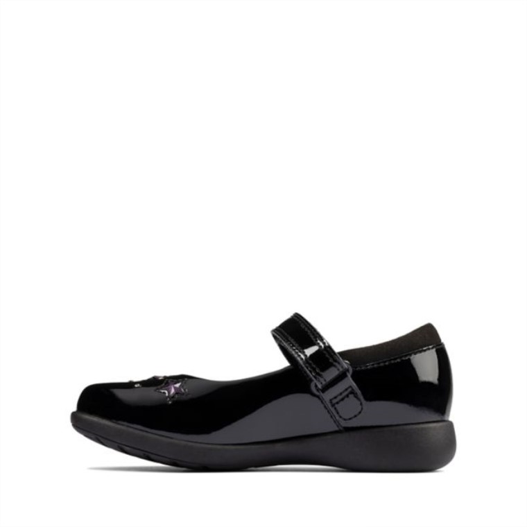 Grabar Brillante Niño Pequeño Charol Negro Charol Negro Clarks