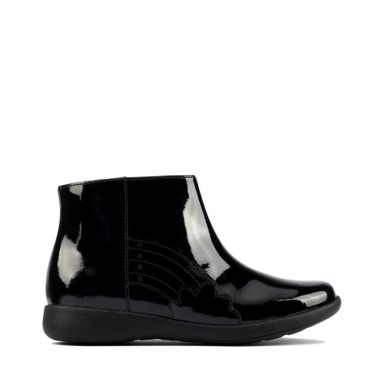 Etch G Low Kid Charol Negro Clarks Charol Negro