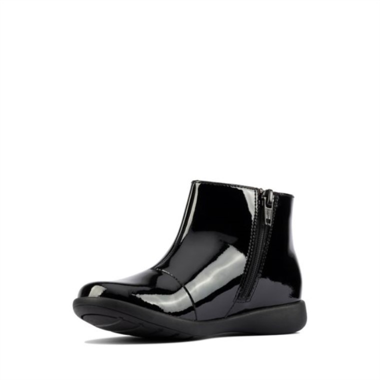 Etch G Low Kid Charol Negro Clarks Charol Negro