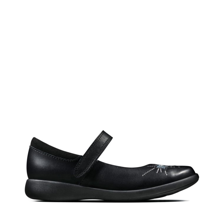Etch Chispa Niño Cuero Negro Clarks Cuero Negro