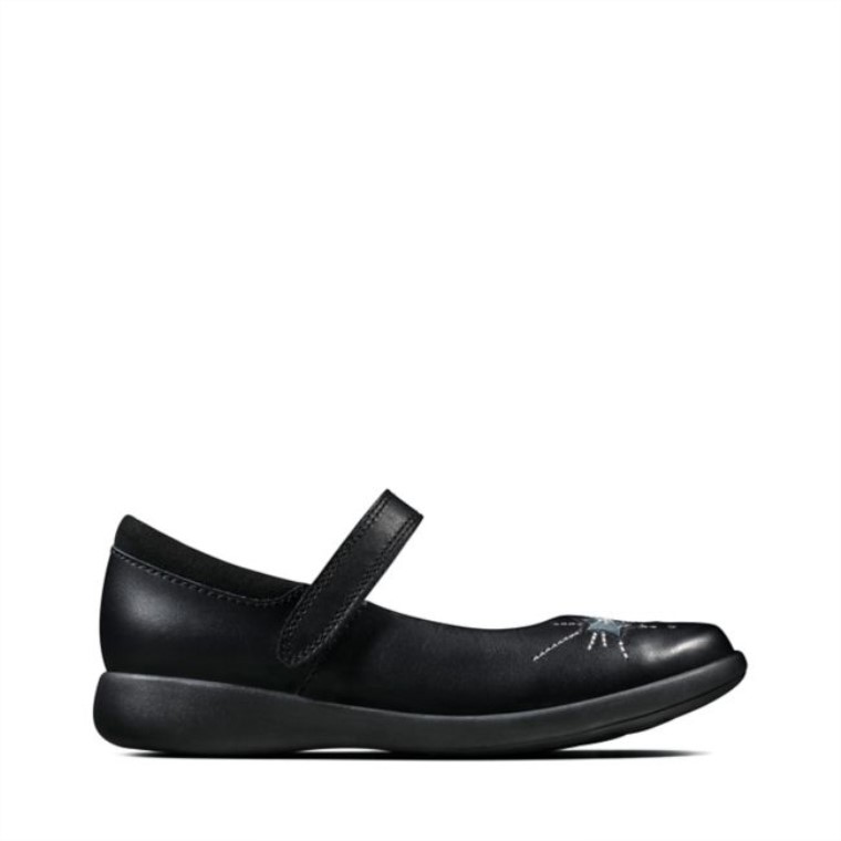Etch Chispa Niño Cuero Negro Clarks Cuero Negro