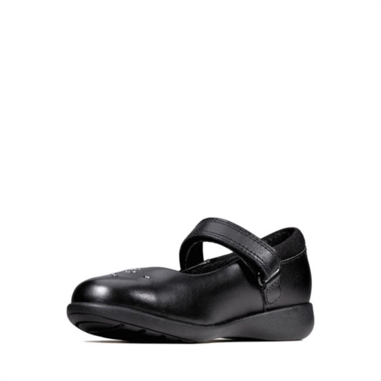 Etch Chispa Niño Cuero Negro Clarks Cuero Negro