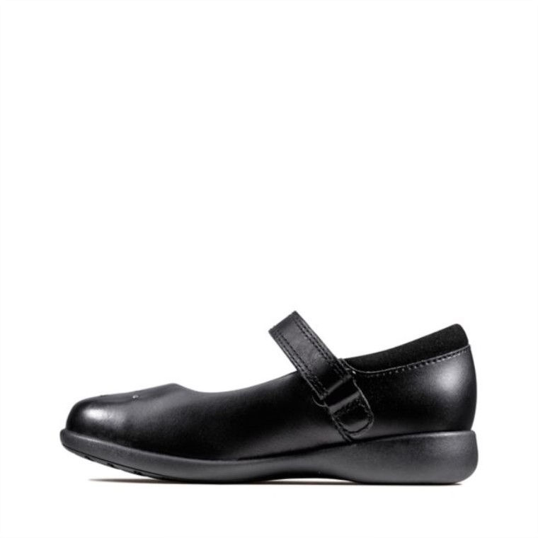 Etch Chispa Niño Cuero Negro Clarks Cuero Negro
