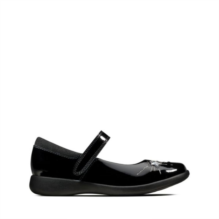 Grabado Chispa Niño Charol Negro Clarks Charol Negro