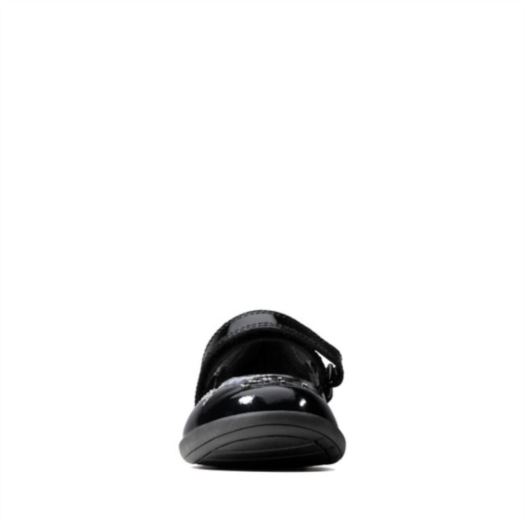 Grabado Chispa Niño Charol Negro Clarks Charol Negro