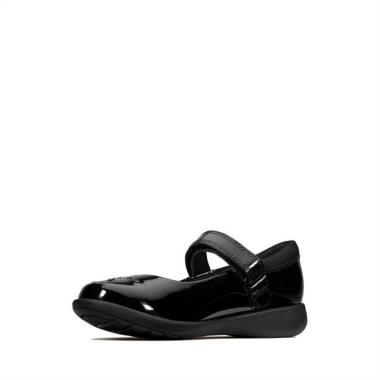 Grabado Chispa Niño Charol Negro Clarks Charol Negro
