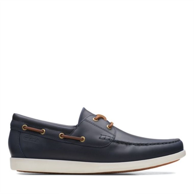 Ferius Coast Cuero Azul Oscuro Clarks Cuero Azul Oscuro