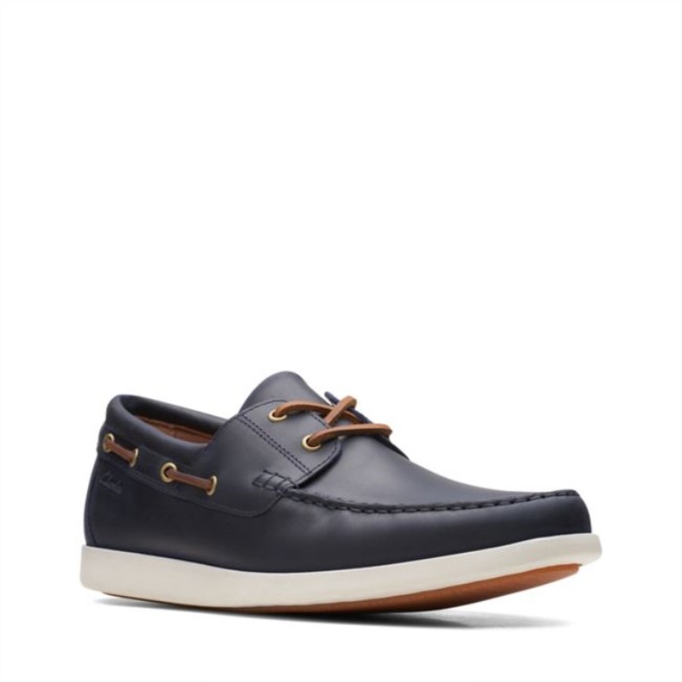 Ferius Coast Cuero Azul Oscuro Clarks Cuero Azul Oscuro