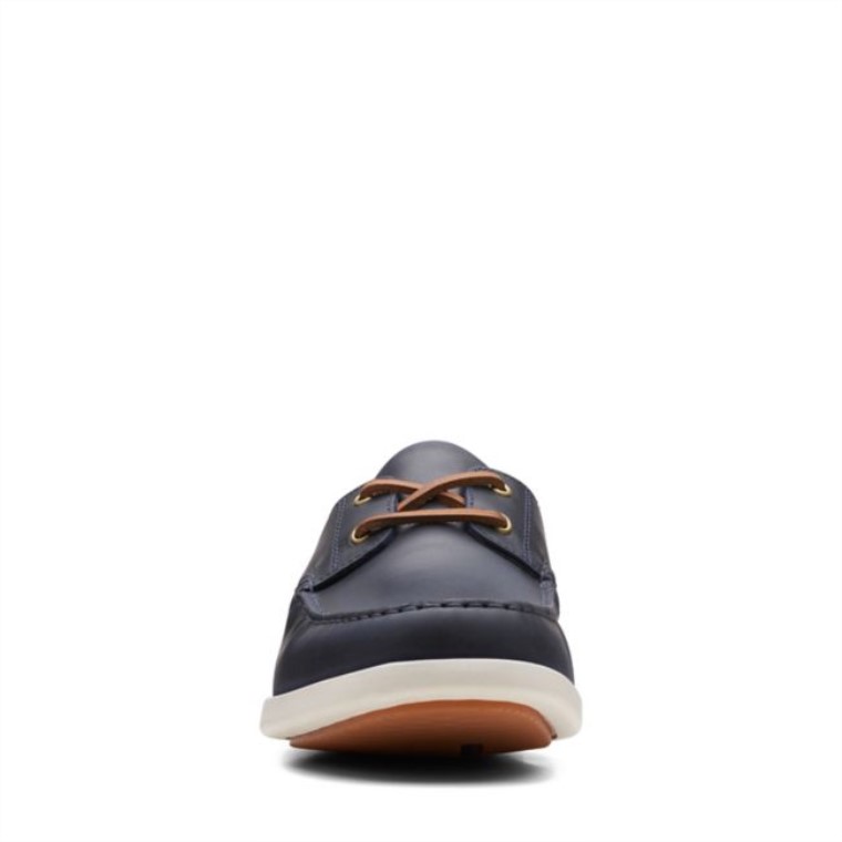 Ferius Coast Cuero Azul Oscuro Clarks Cuero Azul Oscuro